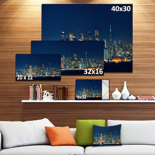 Designart - San Francisco Skyline at Night